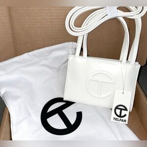 Brand New Teflar Small White Shopping Bag